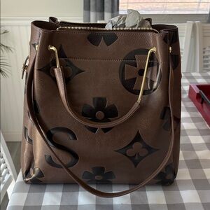 Brown Designer Tote Bag